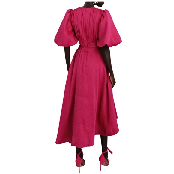 AJE Tidal Tucked Cut-Out Midi Dress, Size 2 (US) - Picture 2 of 5